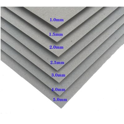 2mm 2.5mm 두께 회색 카드보드 시트 코팅되지 않은 재활용 회색 칩보드