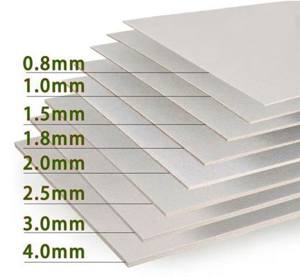 이중 면 회색 판 787x1092mm 889x1194mm 회색 고리판 PE 코팅 펄프 재료 포장용